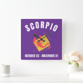 Scorpio-sterteken Vierkante Klok (Huis)