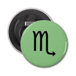Scorpio Symbol Zodiac Button Flesopener