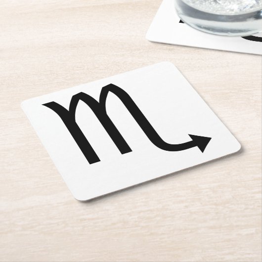 Scorpio Symbol Zodiac Kartonnen Onderzetters (Schuin)