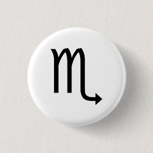 Scorpio Symbol Zodiac Ronde Button 3,2 Cm