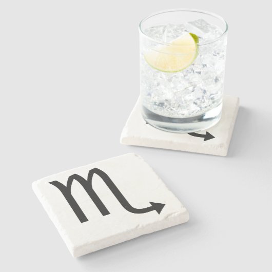 Scorpio Symbol Zodiac Stenen Onderzetter (Zijkant)