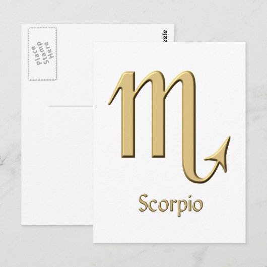 Scorpio-symbool Briefkaart (Voorkant / Achterkant)