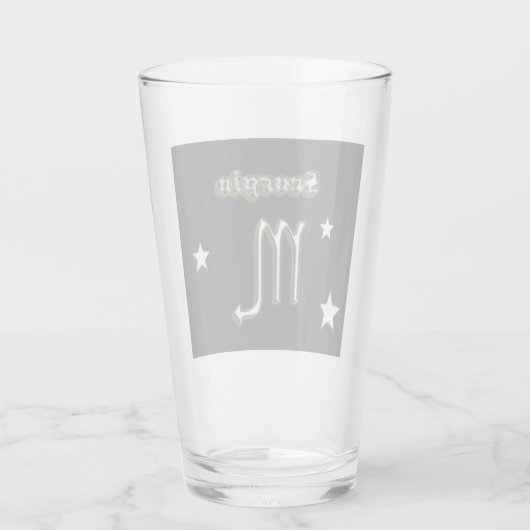 Scorpio-symbool Glas (Achterkant)