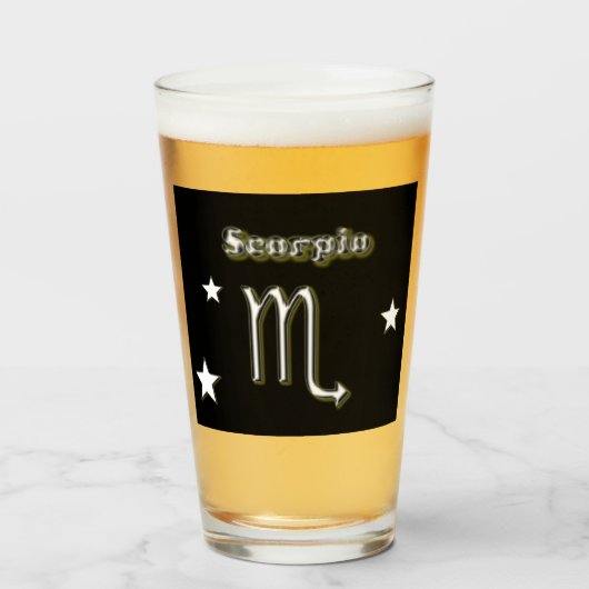 Scorpio-symbool Glas (Voorkant gevuld)