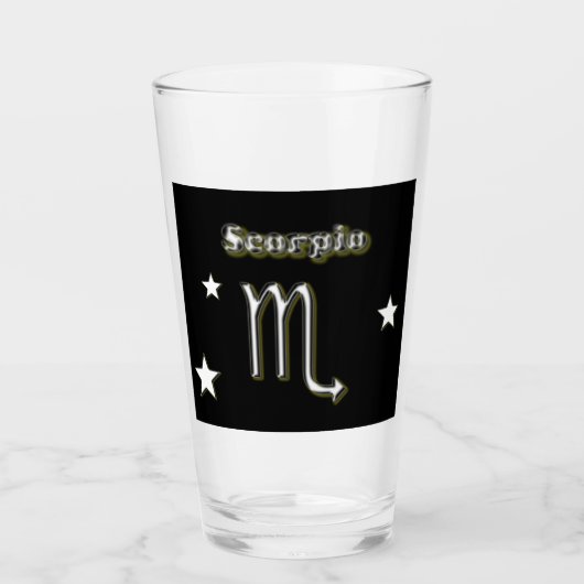 Scorpio-symbool Glas (Voorkant)