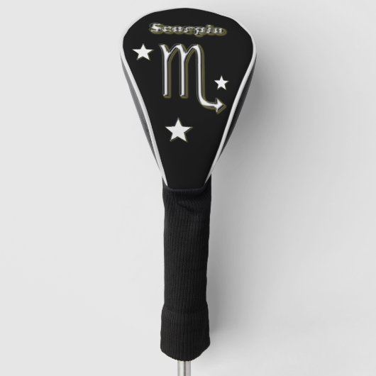 Scorpio-symbool Golfheadcover (Voorkant)