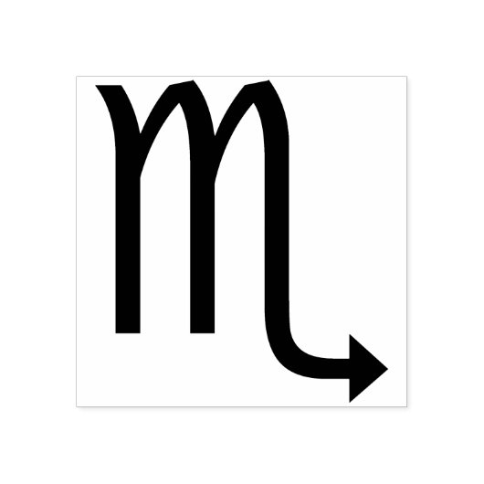 scorpio-symbool, kunststempel rubberstempel (Afrduk)