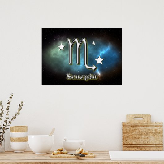 Scorpio-symbool Poster (Keuken)