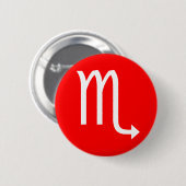 Scorpio-symbool Ronde Button 5,7 Cm (Voorkant /achterkant)