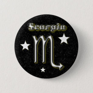 Scorpio-symbool Ronde Button 5,7 Cm