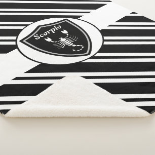 Scorpio symbool sherpa blanket deken