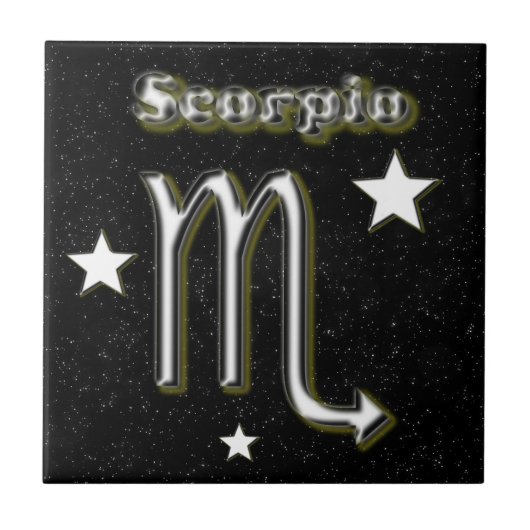 Scorpio-symbool Tegeltje (Voorkant)