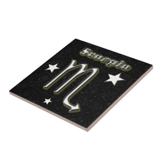 Scorpio-symbool Tegeltje (Zijkant)