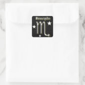 Scorpio-symbool Vierkante Sticker (Tas)