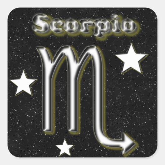 Scorpio-symbool Vierkante Sticker (Voorkant)
