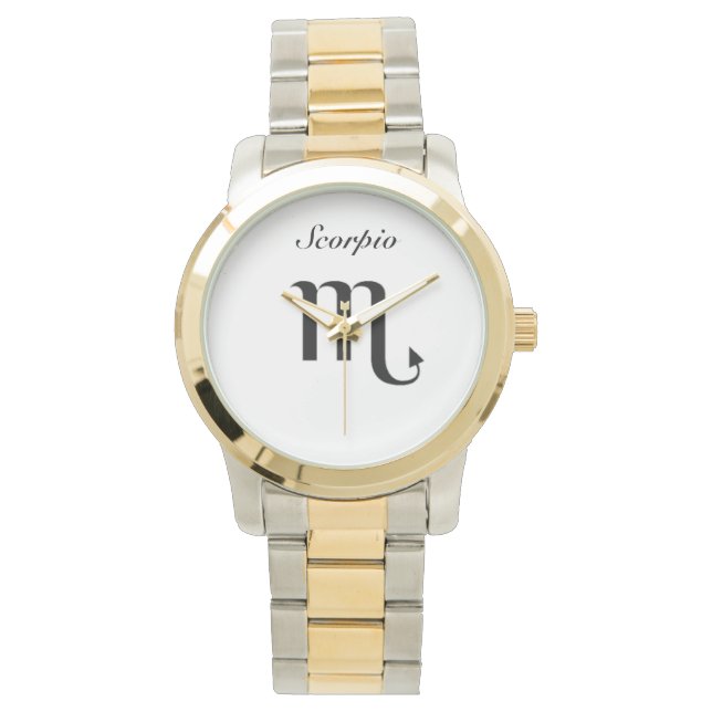 Scorpio-teken van de Zodiac. Mannen horloges. Horloge (Voorkant)