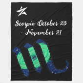 Scorpio Throw Blanket Fleece Deken (Voorkant)