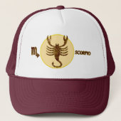 Scorpio Topaz Embroized Modern Trucker Hat Trucker Pet (Voorkant)