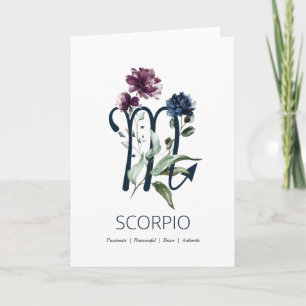 Scorpio Traits Birthday Card Kaart