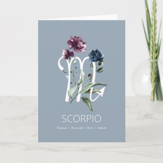 Scorpio Traits Birthday Card Kaart (Voorkant)