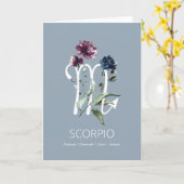 Scorpio Traits Birthday Card Kaart (Gele Bloem)