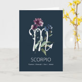 Scorpio Traits Verjaardag Kaart (Gele Bloem)