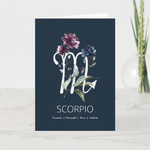 Scorpio Traits Verjaardag Kaart