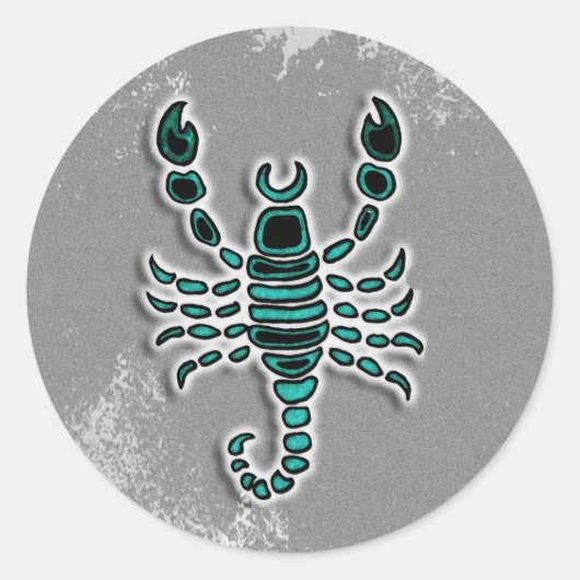 Scorpio van Horoscoop Ronde Sticker (Voorkant)