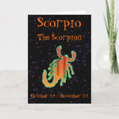 Scorpio-verjaardagskaart Kaart (Voorkant)