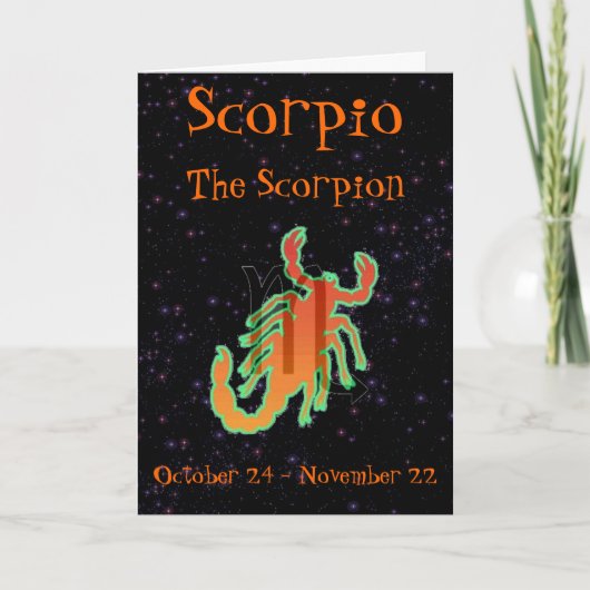 Scorpio-verjaardagskaart Kaart (Voorkant)