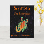 Scorpio-verjaardagskaart Kaart (Gele Bloem)