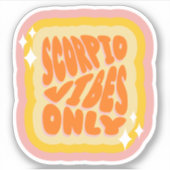 Scorpio Vibes Only, Soft Girl Aesthetic Horoscope  Sticker (Voorkant)