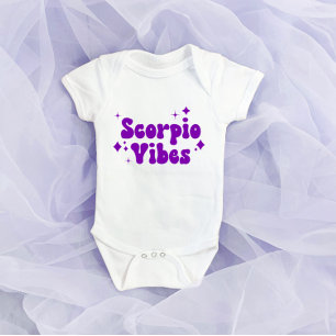 Scorpio Vibes Zodiac Astrology Paarse Stars Romper