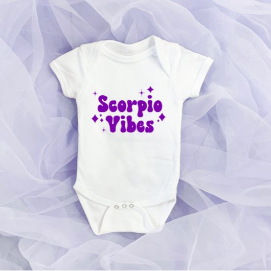 Scorpio Vibes Zodiac Astrology Paarse Stars Romper
