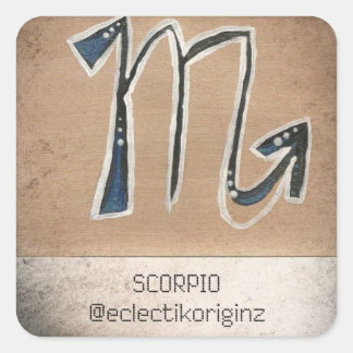 Scorpio Vierkante Sticker