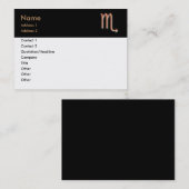 Scorpio-Visitekaartje Visitekaartje (Voorkant / Achterkant)