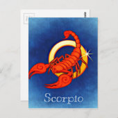 Scorpio voor astrologisch teken briefkaart (Voorkant / Achterkant)