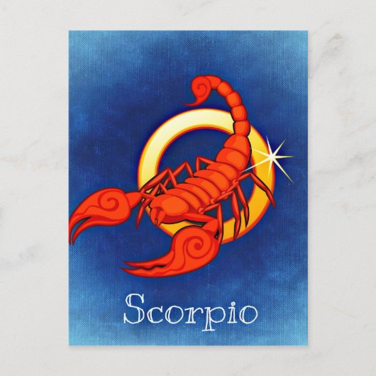 Scorpio voor astrologisch teken briefkaart (Voorkant)