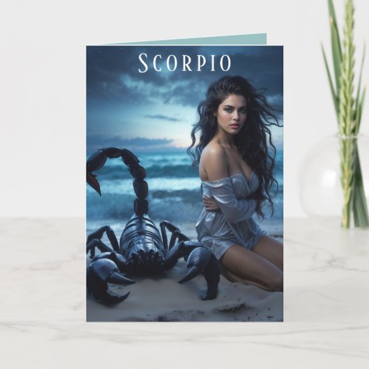 Scorpio Vrouw Verjaardag Kaart (Voorkant)