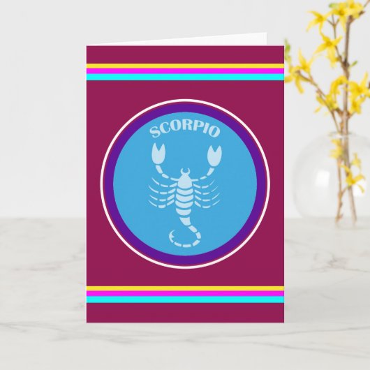Scorpio-Wenskaart Kaart (Gele Bloem)