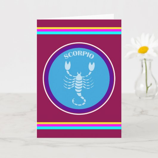 Scorpio-Wenskaart Kaart (Kleine Plant)