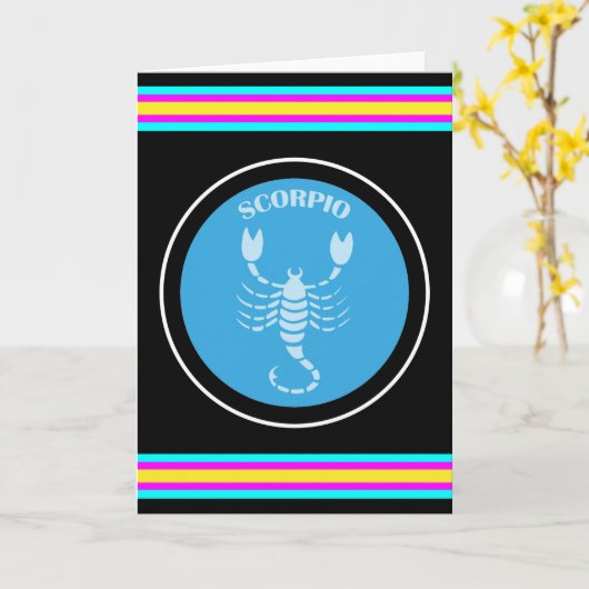 Scorpio-Wenskaart Kaart (Gele Bloem)