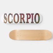 Scorpio White Skateboard Deck (Horizontaal)