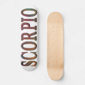 Scorpio White Skateboard Deck (Voorkant)