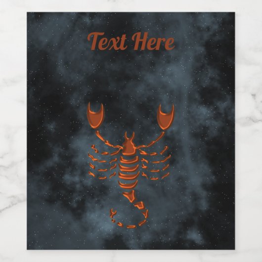 Scorpio Wijn Etiket (Enkel label)