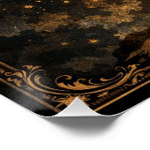 Scorpio Wolf Zodiac Wheel Constellation Celestial  Perfect Poster (Hoek)