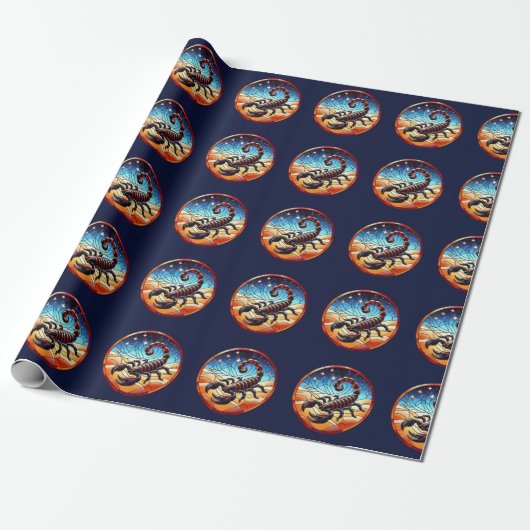 Scorpio Wrapping Paper Cadeaupapier (Uitgerold)