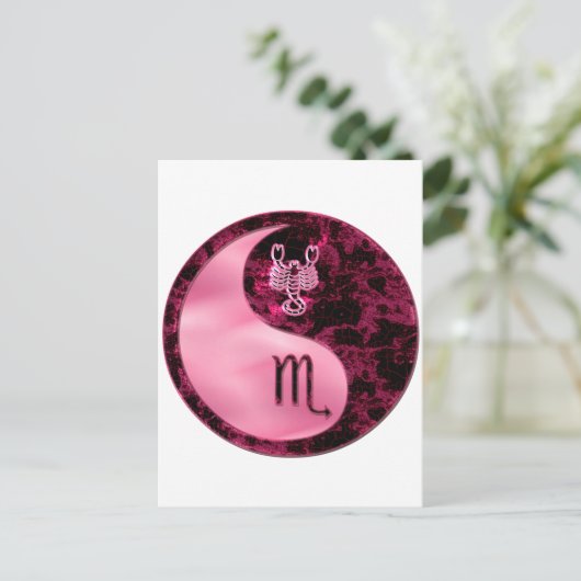 Scorpio Yin Yang Briefkaart (Staand voorkant)