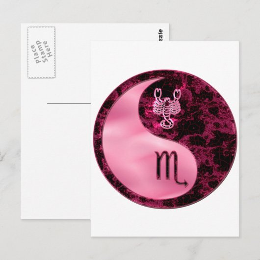 Scorpio Yin Yang Briefkaart (Voorkant / Achterkant)