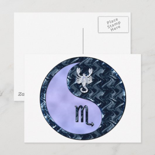 Scorpio Yin Yang Briefkaart (Voorkant / Achterkant)